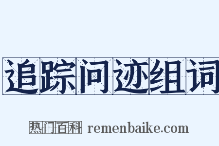 追踪问迹组词是什么意思的图片